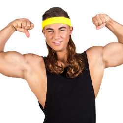 Vlasy s čelenkou hnědé dlouhé